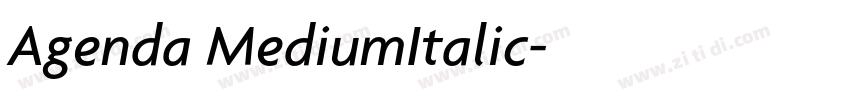 Agenda MediumItalic字体转换